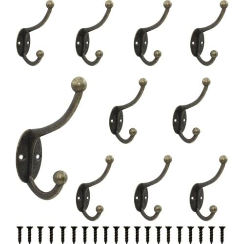 10PCS Coat Hook,Decorative Wall Hook for Hanging Plants Coats Towels Key Hat Clothes Bags Tools,Wall Mounted Bathroom Towel Hook