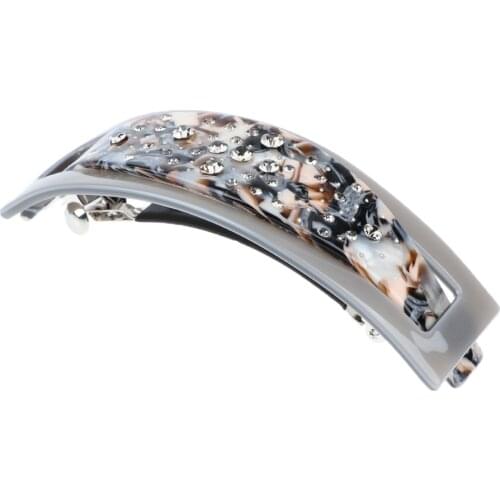 MagiDeal 2Pcs French Acetate Hair Clip Automatic Barrette Women Hair Hairpin