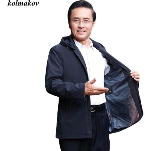 2020 New Arrival Spring Style Men Boutique Leisure Jacket Coat High Quality Solid Hooded Mens Zippers Loose Trench Jacket