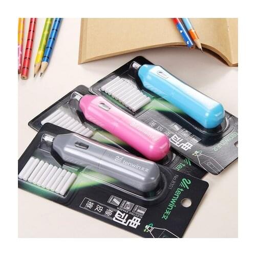 Art highlight sketch Automatic eraser Painting electric erasers +10pcs replace +battery clean no battery
