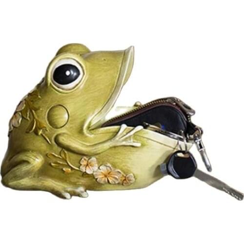 Big frog Figurine big mouth frog storage box home decoration ornamental resin art sculpture figurines home decor gift decorative