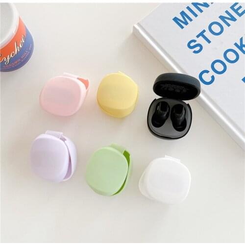 For Baseus Encok TWS WM01 Case Solid Color Silicone Anti-slip Protection Earphone Cover for Baseus WM01 Case