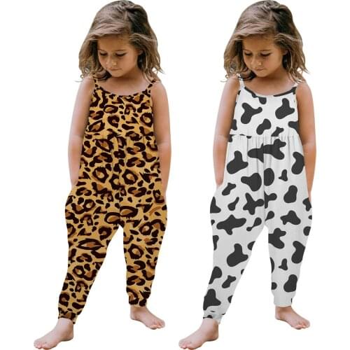 Toddler Kids Baby Romper Girls Sleeveless Leopard Print Summer Romper Jumpsuit Playsuit Clothes Baby Romper Baby Girl Clothes