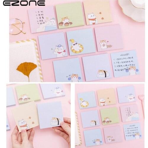 EZONE 2PCS Lovely Four Seasons White Bear Sticky Note Student creative Cartoon Sticky Leaving a Message N Times Sticky Note