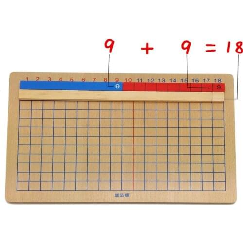 Montessori Addition And Subtraction Wooden Panel Toys Calculus and Mathematics Educational Kids School Family GXMB