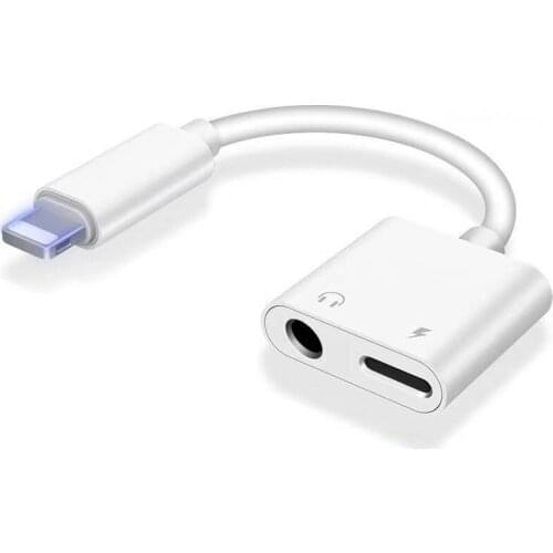 Fast Charging Changer Cable 3.5mm jack Earphone Audio Splitter Connector Wire Cord Not Support Calling For iPhone X XS Max XR 7