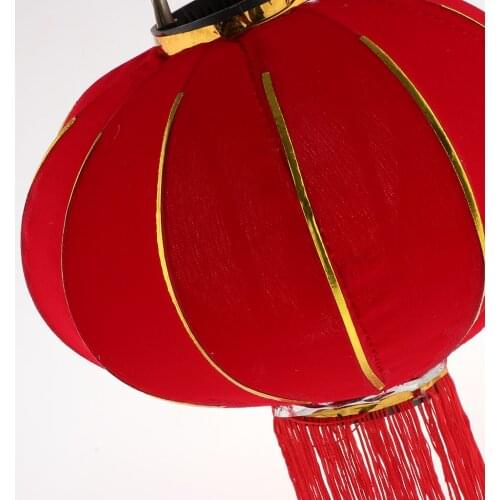 Red Traditional Chinese Lanterns Flocking Hanging Lantern for Festival Wedding Party Hotel Festival Decorations