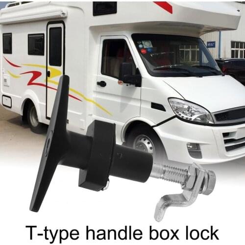 Lightweight Simple Wear-resistant Tool-box Lock Metal T Lock Convenient for Trailer for RV T Handle Lock Truck Lock