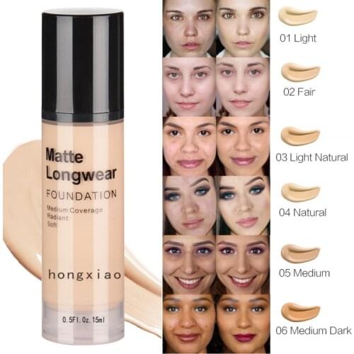 Matte Liquid Foundation Tone Face Moisturizing Hide Pores Cover Freckles Scars Makeup Foundation 2019