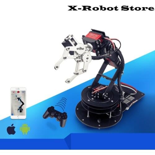 6DOF mechanical arm with base / remote control / APP control DIY industrial robot Arduino servo arm kit RC partsrobotaccessories