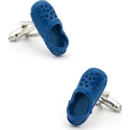 Mens Garden Shoes Cuff Links Copper Material Blue Color