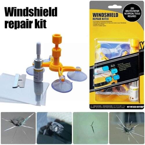 Car Styling Windshield Repair Kit Car Window Glass Kit Window Polishing Sealer Scratch Crack Hot DIY Repair Auto Resin Scre R2P3