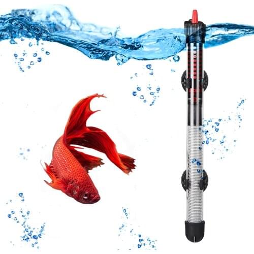 Adjustable Temperature Thermostat Heater Rod 25W/ 50W/ 100W/ 200W/ 300W Submersible Aquarium Fish Tank Water Heat 110v-220v