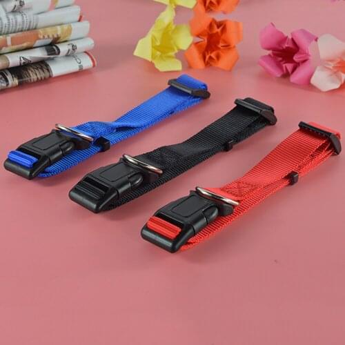 20 Pieces/Lot) Nylon Pet Collar Solid Color Dog Collar Necklace Chain XS/S/M/L for Small Medium Large Dog