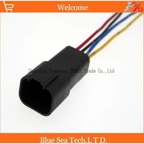Sample,5 PCS Deutsch DT04-4P 4Pin Engine/Gearbox waterproof electrical connector with cable for car,bus,motor,truck etc
