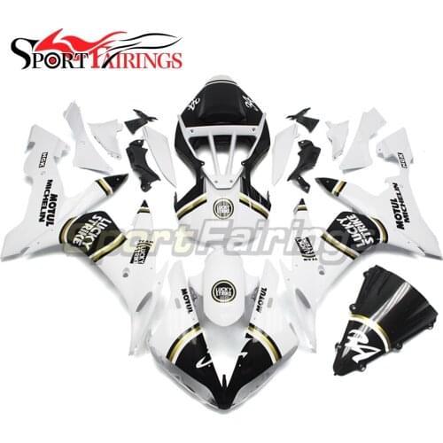 Fairings For Yamaha YZF R1 Year 2004 2005 2006 YZF-R1 04 05 06 ABS Motorcycle Kit Body Covers Lucky Strike 34 White Black Carene