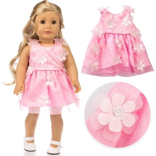 Doll Clothes Fashion Princess Dress Accessories Fit 18 Inch American Doll & 43 Cm Born Doll For Generation Toy