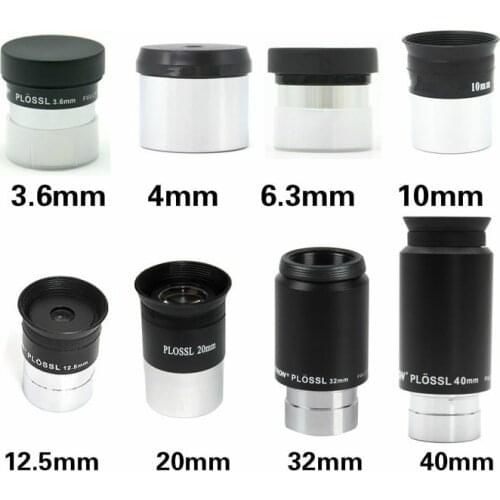 Fixed Focus Eyepiece Pl3.6/6.3/12.5/20/25/32/40mm/SR4/K10 Astronomical Telescope