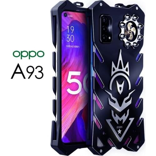 Original Zimon Aluminum Metal Body Cover Fundas For Oppo A93 Case Coque Back Cover Shockproof Phone Protective Shell