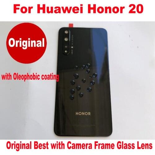 Original Best Back Housing For Huawei Honor 20 Battery Cover Rear Door Case Chassis Phone Shell Lid + Camera Frame Glass Lens