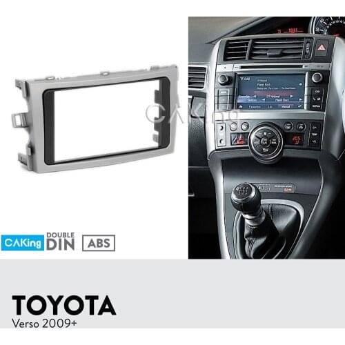 Car Fascia Radio Panel for Toyota Verso 2009+ Dash Fitting Kit Install Mount Console Facia Plate Bezel Trim Adapter Cover