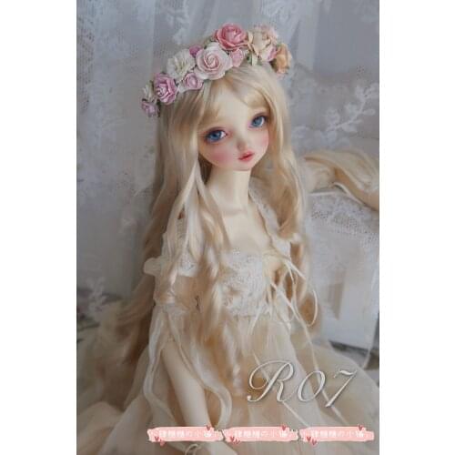 BJD doll wig silk imitation mohair wig long curly hair 3 \4\ 6 minutes DD big baby Blythe small doll wig accessories