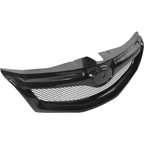 Carbon Fiber Front Bumper Grill Mesh Glossy Black Fit for Subaru Impreza WRX STi 2008 2009 2010 Auto accessories