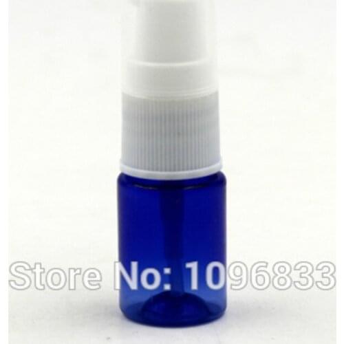 5ML Blue Plastic Lotion Bottle with Duck Lotion Nozzle, 5CC PET Pump Bottle, 5G Cosmetic Sample Bottles,100pcs/Lot