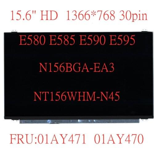 New/orig LCD Touch screen 15.6"HD AG 1336*768 30pin NT156WHM-N45 Thinkpad T570 E580 E585 FRU 01AY470 01AY471