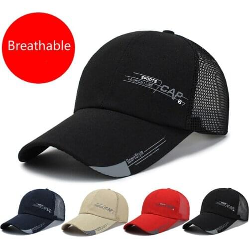 Hat men summer thin visor outdoor sunscreen mesh women baseball cap breathable cool fishing cap