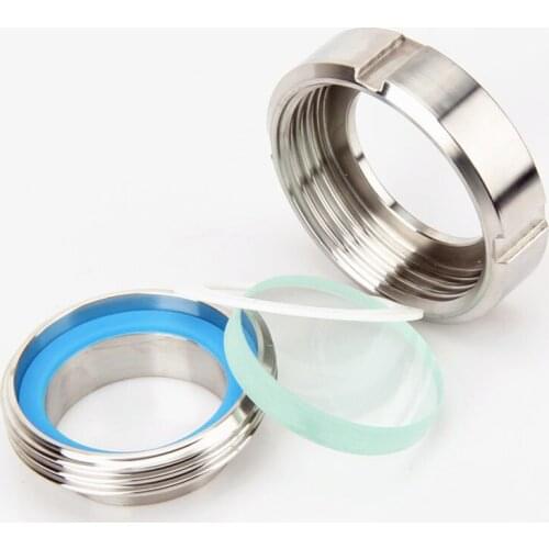 114mm-219mm Union-type Sanitary Sight Glass Stainless Steel 304 Circular Viewing Weld Sight Glass