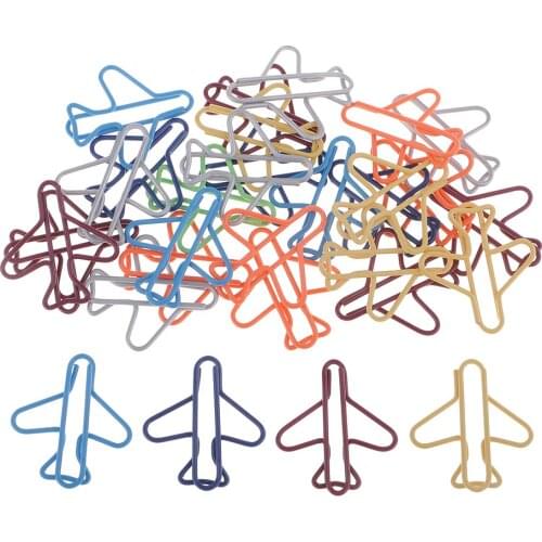Pack 60 Airplane Paper Clips, Funny Paperclips Desk Accessories for Women, Cute Office Supplies, Office Gift