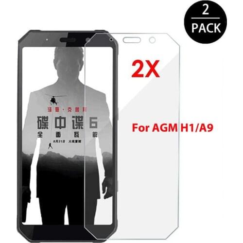 2PCS For AGM A9 H1 Tempered Glass Protective 2.5D High Quality FOR AGM X3 Geek Edition Screen Protector Glass Film Cover