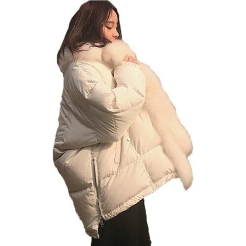 2020 Ukraine New Thicker Warm Parka Elegant Big Hair Collar Downcotton Padded Coat Female Winter Jacket Women Clothes A600