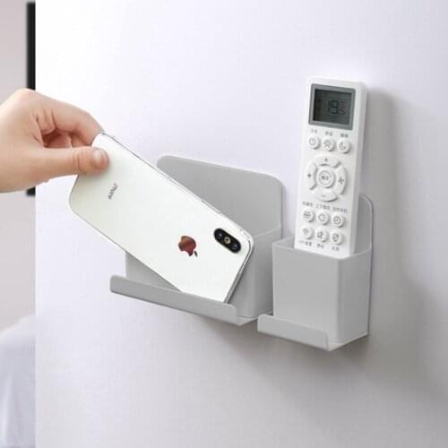 1 Pcs Phone Wall Holder Smartphone Hanging Wall Storage Rack Mounted Mobile Phone Wall Holder Charging Holder Remote Control