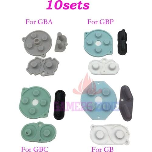 10sets For GB GBP GBA SP Conductive Rubber Silicone Pads Buttons For Game Boy Color GBC Console