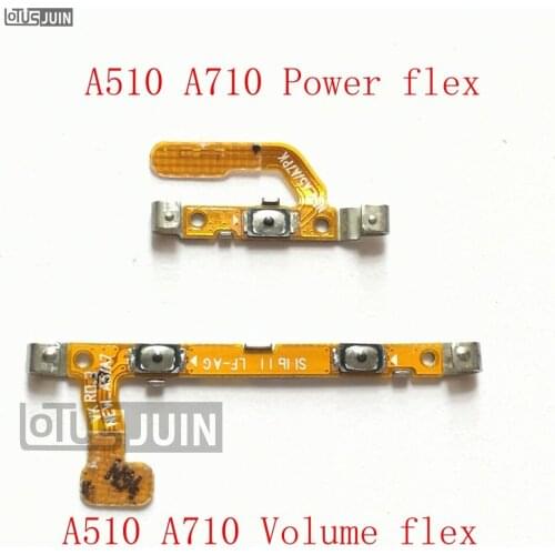 10PCS For Samsung Galaxy A510 A710 A5 A7 2016 Power Volume Button Switch Connector Flex Cable