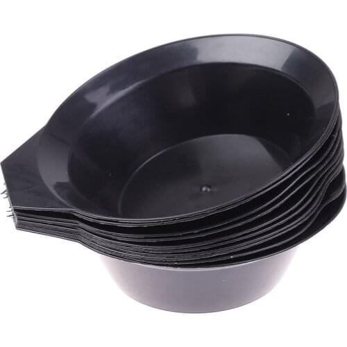 10 Pcs Hair Color Dye Bowl Comb Accessories Black Plastic Hair Dye Colouring Brush Comb Bowl Hairdressing Styling Tools