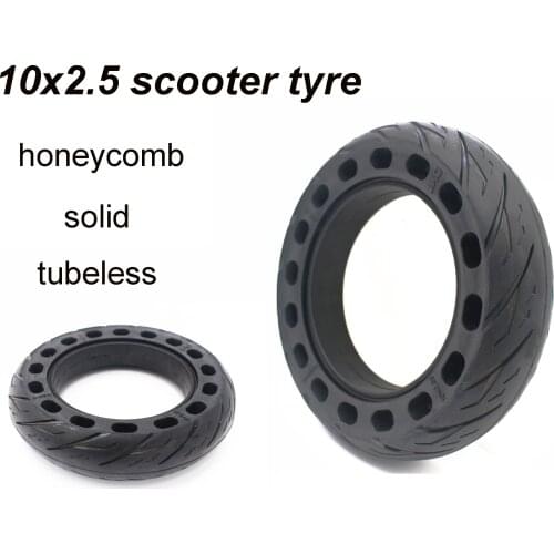 10x2.5 electric scooter solid tire tubeless honeycomb hollow front and rear wheels solid tires