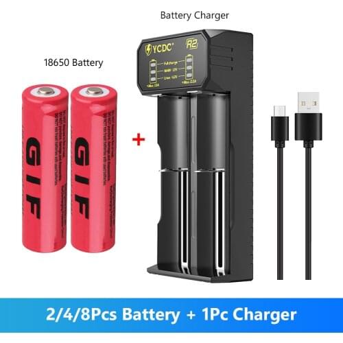 4Pcs 18650 Li-ion Batteria 9800mAh 3.7V Rechargeable Battery for LED Torch Flashlights Torch Batteries 18650 Cells With Charger