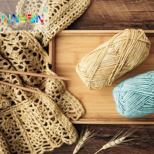 5 balls *50g Space dye yarn handwork knit Medium thickness woolen yarn crochet hook sweaters scarf soft baby cotton thread t49