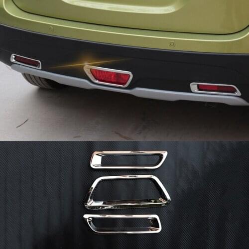 ABS Chrome For Suzuki s-cross SX4 2014 2016 2015 2017 2018 Rear Fog Light Cover Lamp Protector Car Accessories 3pcs