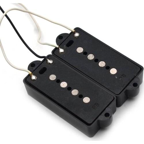 Open Alnico 5 PB P Bass Pickup Humbucker Pickup Bass 4 String Alnico V Black for PB Bass Parts Replacement