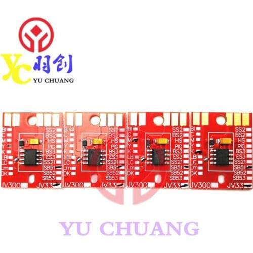 JV33 SB51 Ink Cartridge Chip Permanent for Mimaki JV2/JV3/JV4/JV5 Series Printers Brand New (MYCK)