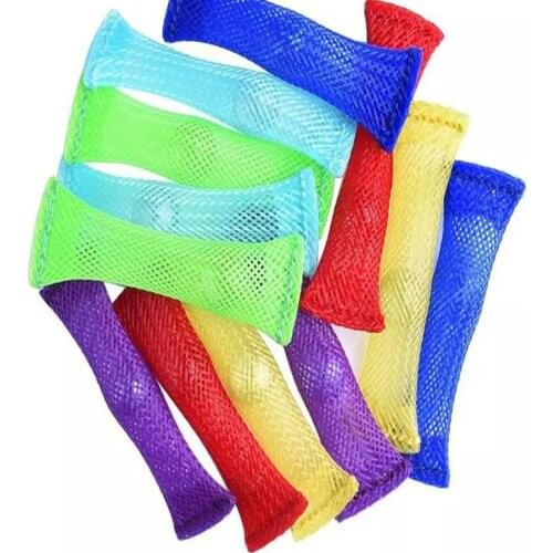 Colorful Mesh Grid Belt Fidget Toys Strong Marble Fidgets Toy Squeeze Squishy toy