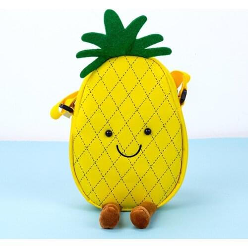 Kawaii Nylon Fruit Pineapple Crossbody Wallet Phone Purse Women Shoulder Cute Cartoon Avocado kids Messenger Bag sac Baby gift