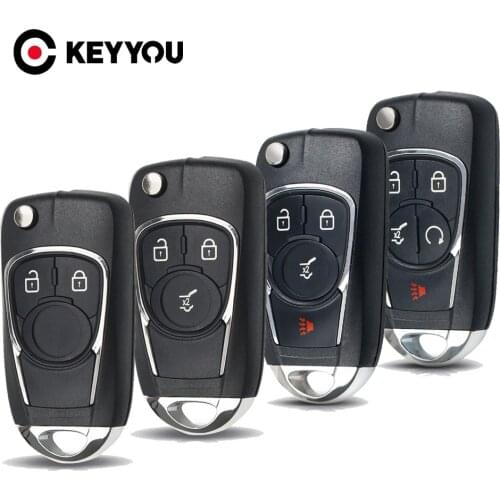 KEYYOU Modified Flip Key Shell For Chevrolet Cruze For OPEL Insignia Astra J Zafira Car Remote Replacement 2/3/4/5 Buttons Key