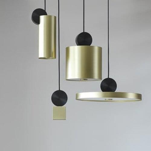 Creative simple luxury restaurant LED pendant lamp bedroom living room model room coffee shop stainless steel lamp free shipping