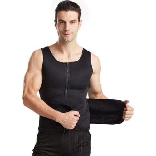 Hot Mens Sports Vest Neoprene Corset Fitness Shapwear Top Shirt Sweating Abdomen Body Shape Suit
