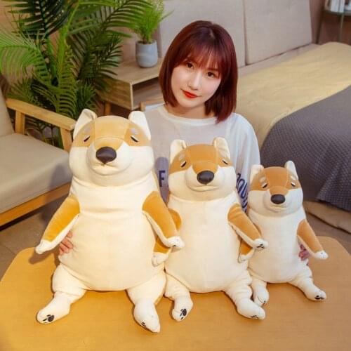 Cartoon Expression Plush Toys Shiba Lnu Soft Stuffed Animal Dog Doll Pillow Children Soothing Birthday Holiday Gifts